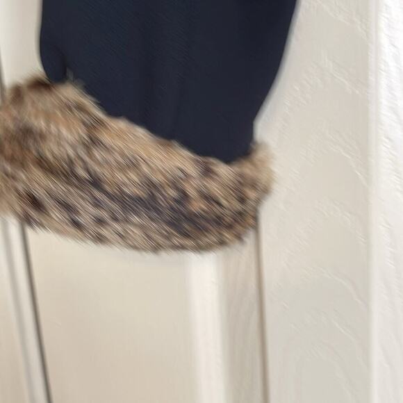 Jacket laundry by Shelli Segal jacket real fur added separately-Geoffroy’s cat - Picture 3 of 5